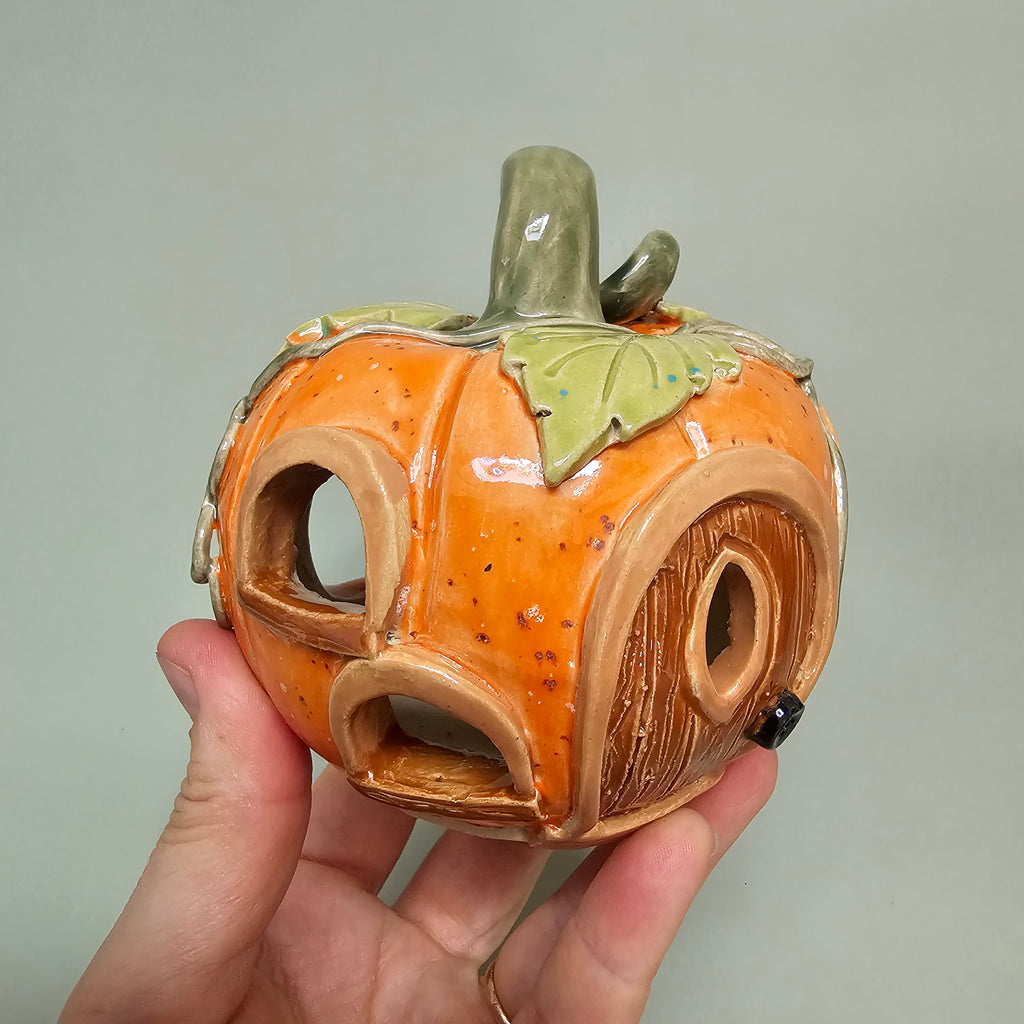 Maison citrouille – Cœur d’automne – M (C#2602)