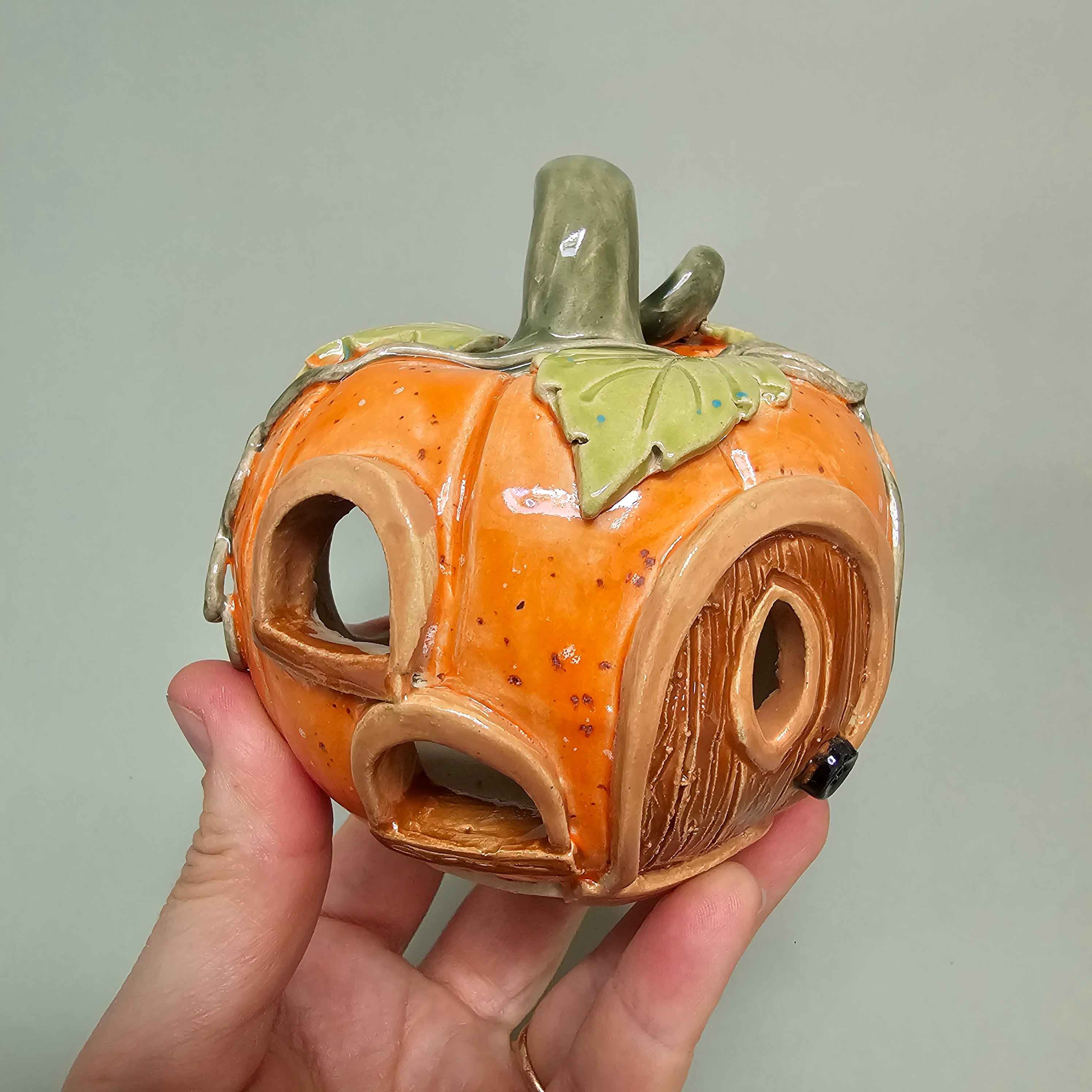 Maison citrouille – Cœur d’automne – M (C#2602)