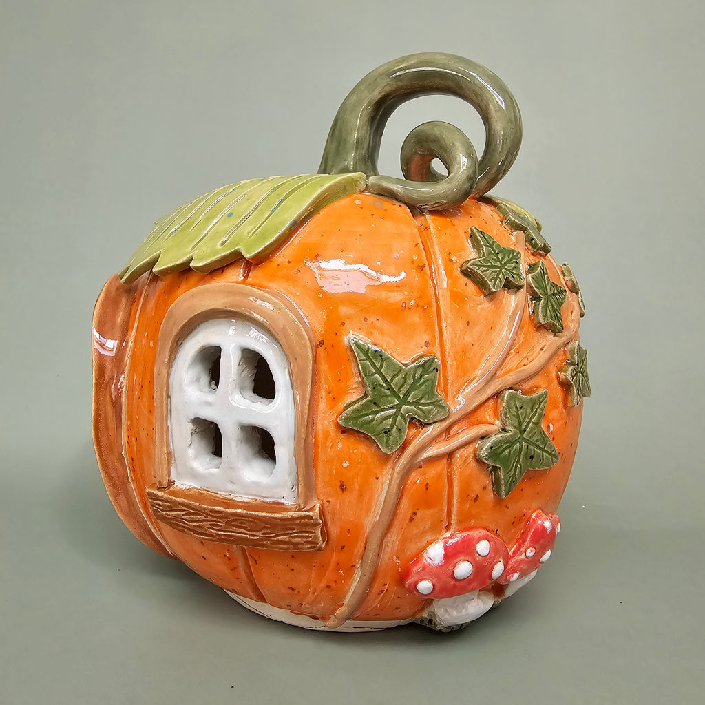 Maison citrouille – Cœur d’automne – L (C#2603)