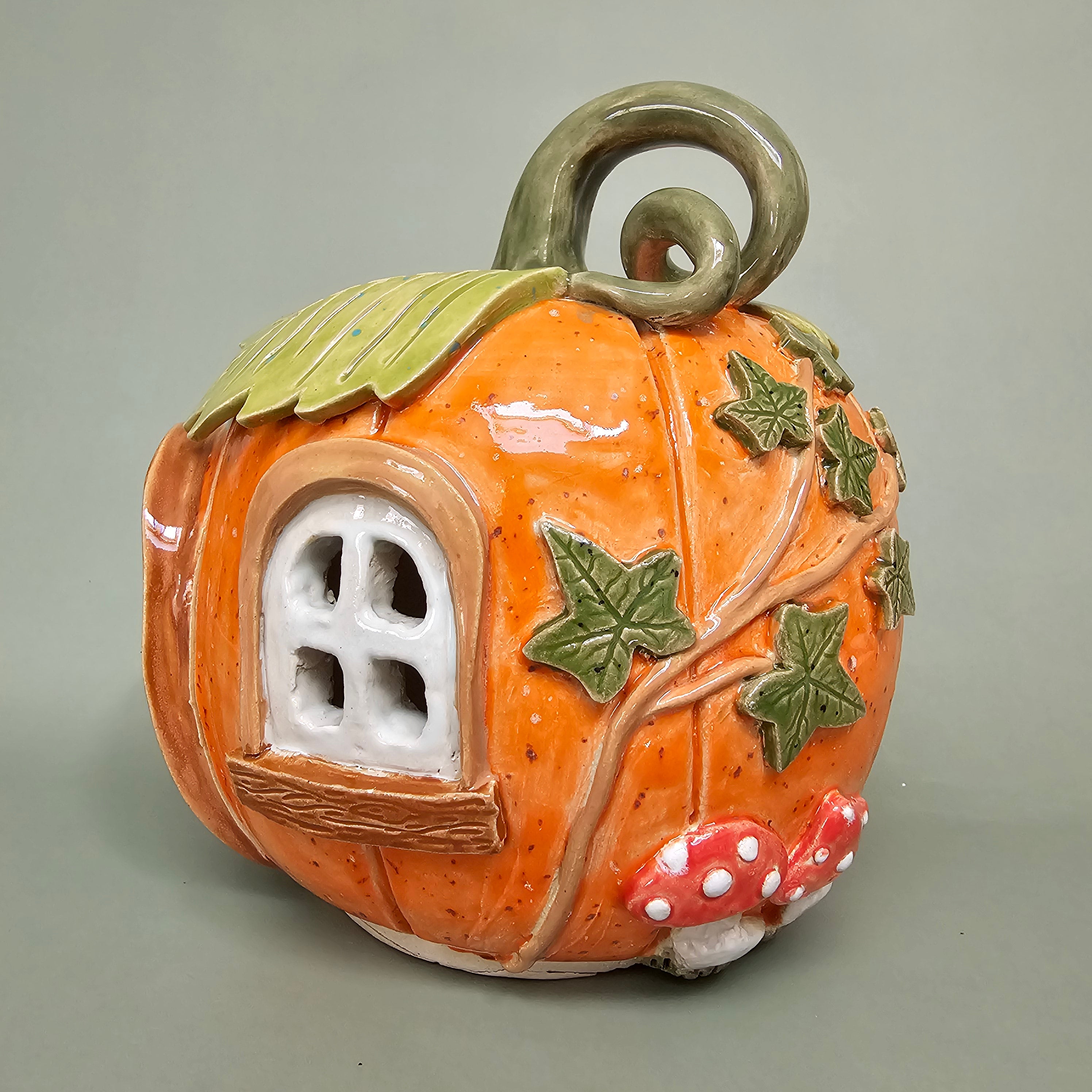 Maison citrouille – Cœur d’automne – L (C#2603)