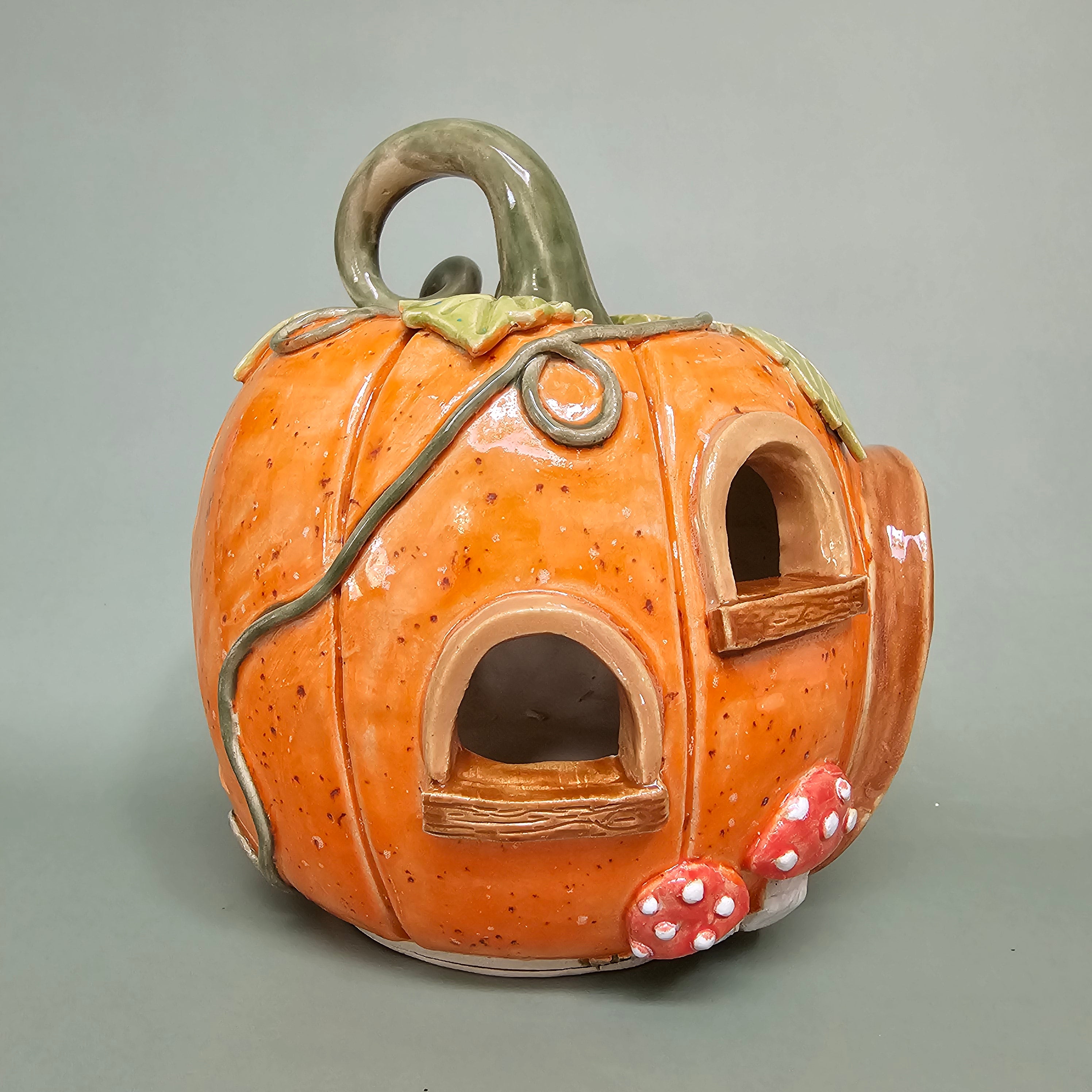 Maison citrouille – Cœur d’automne – L (C#2603)