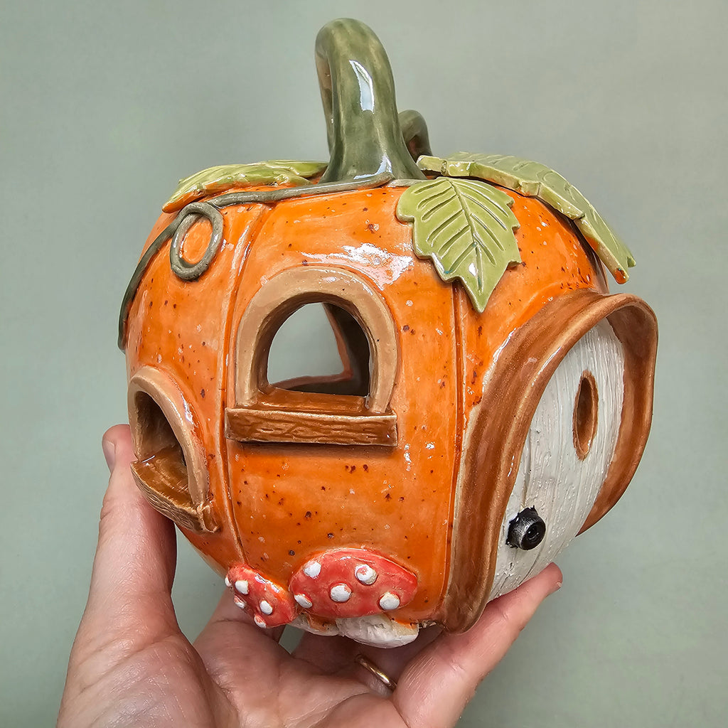Maison citrouille – Cœur d’automne – L (C#2603)