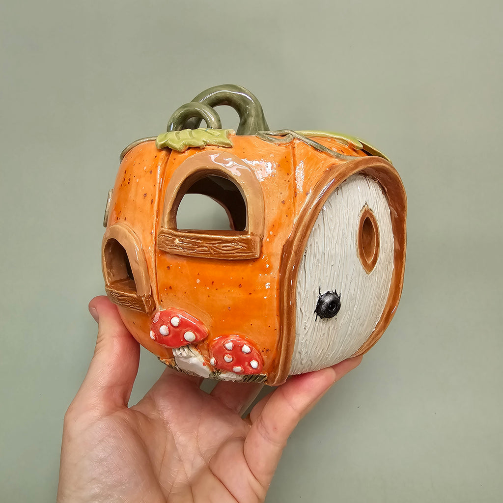 Maison citrouille – Cœur d’automne – L (C#2606)