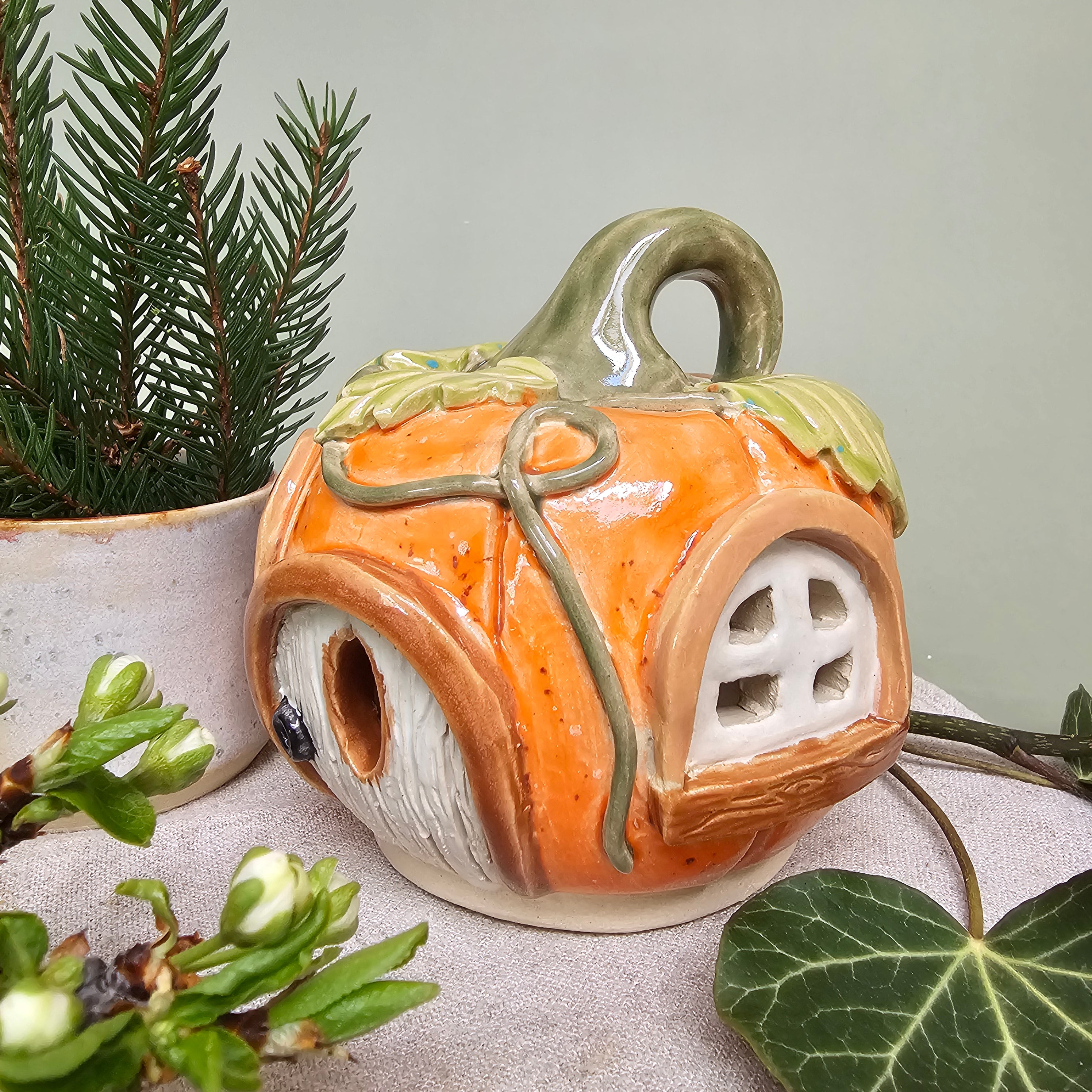 Maison citrouille – Cœur d’automne – M (C#2607)